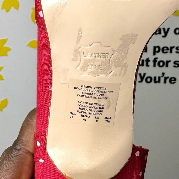 Unlisted A Kenneth Cole Production Red Polka Dot Women’s Shoes - Picture 5 of 12